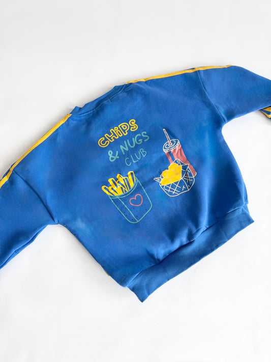 CHIPS & NUGS PULLOVER | BLUE