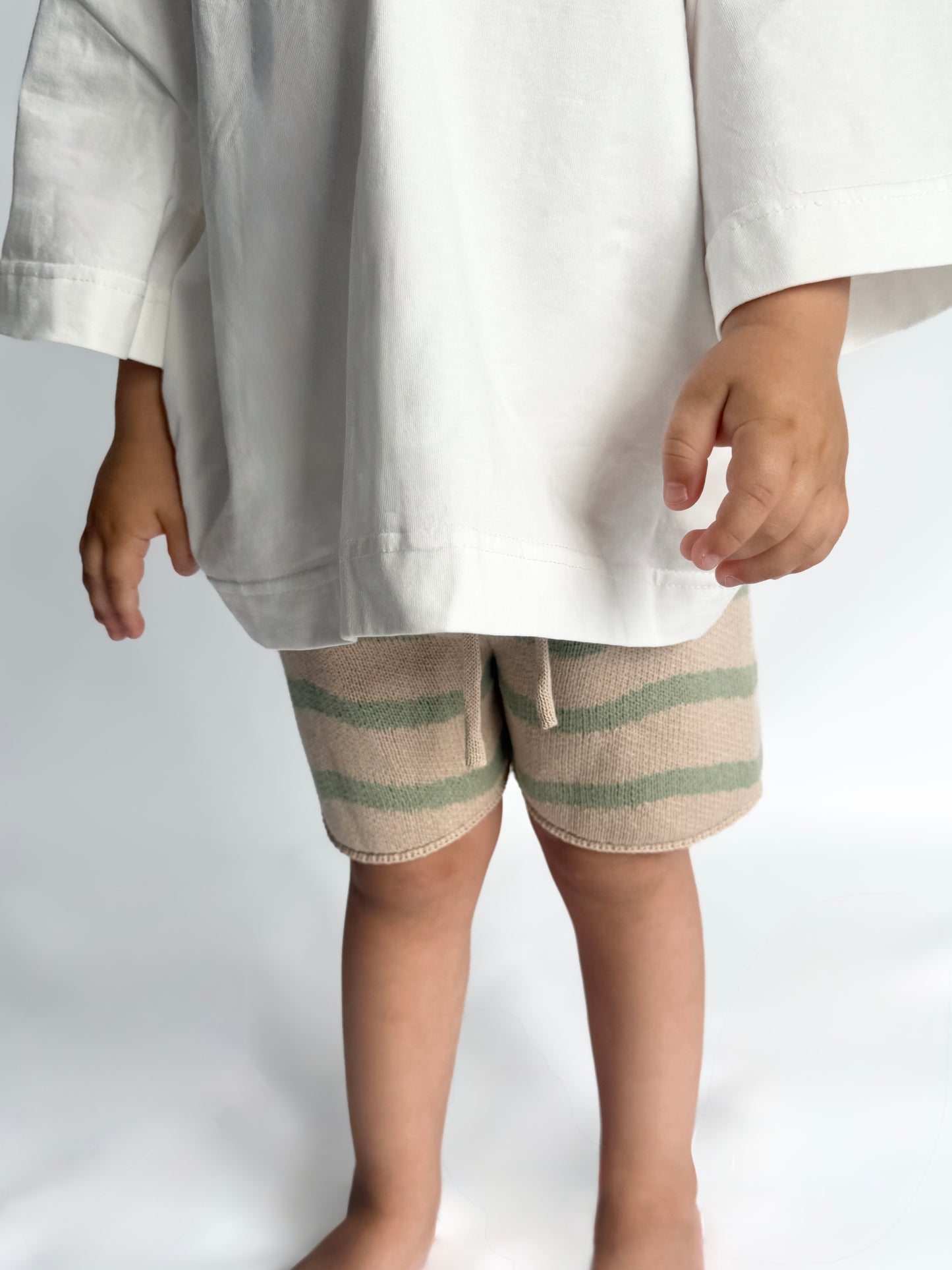 KNITTED SHORTS | EUCALYPTUS