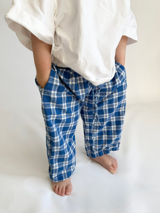 PLAID PANTS | BLUE