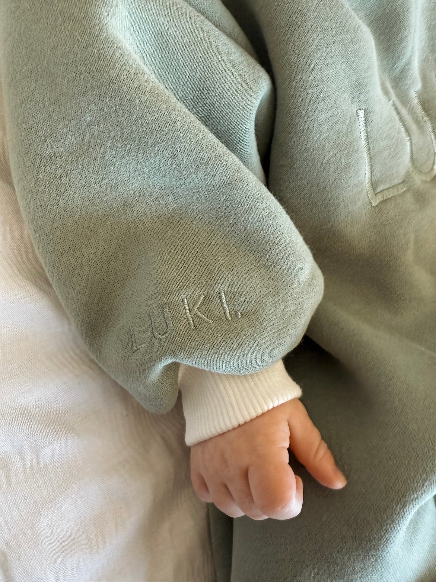 FLEECE ROMPER | SAGE