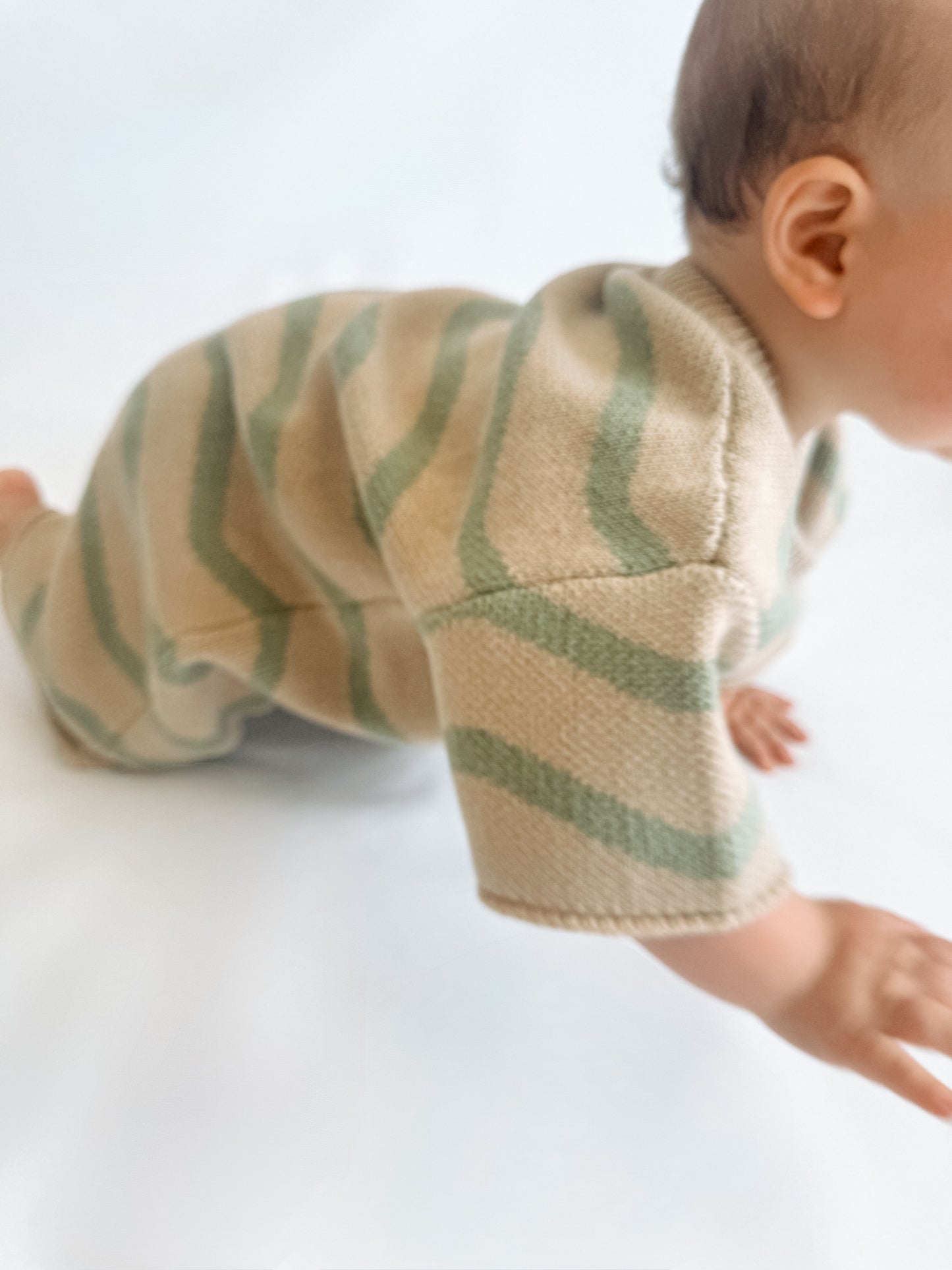 KNITTED ROMPER | EUCALYPTUS