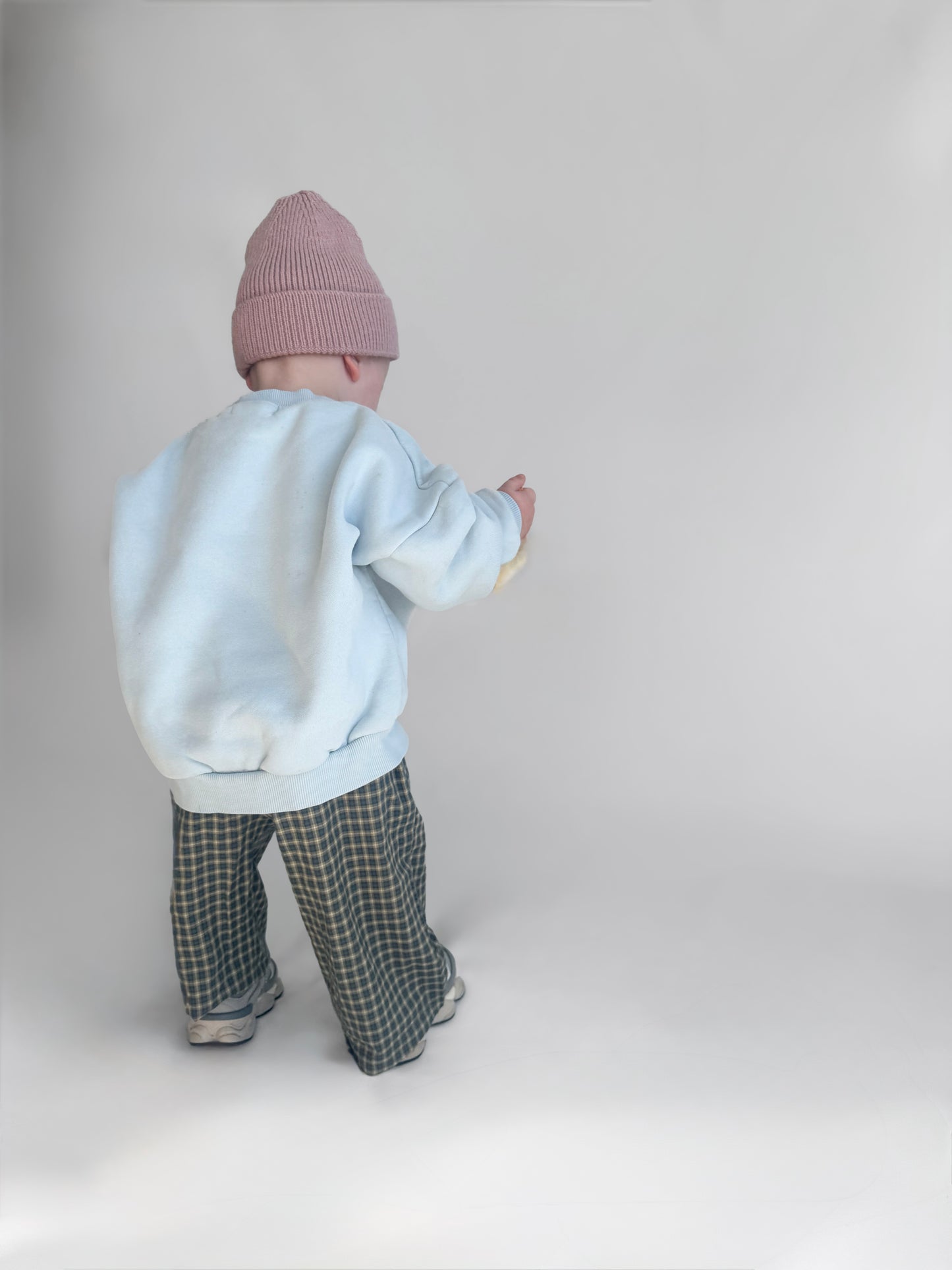 PLAID PANTS | BLUE GREY