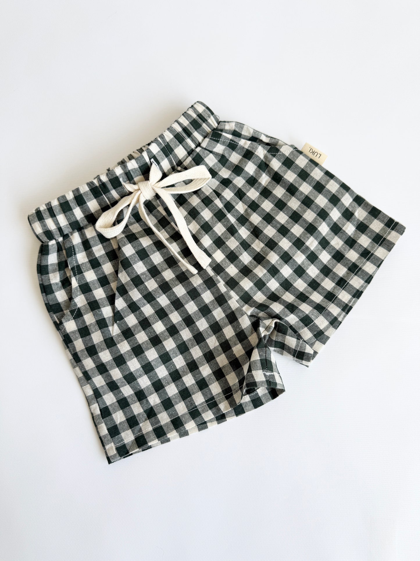 GINGHAM SHORTS | FOREST GREEN