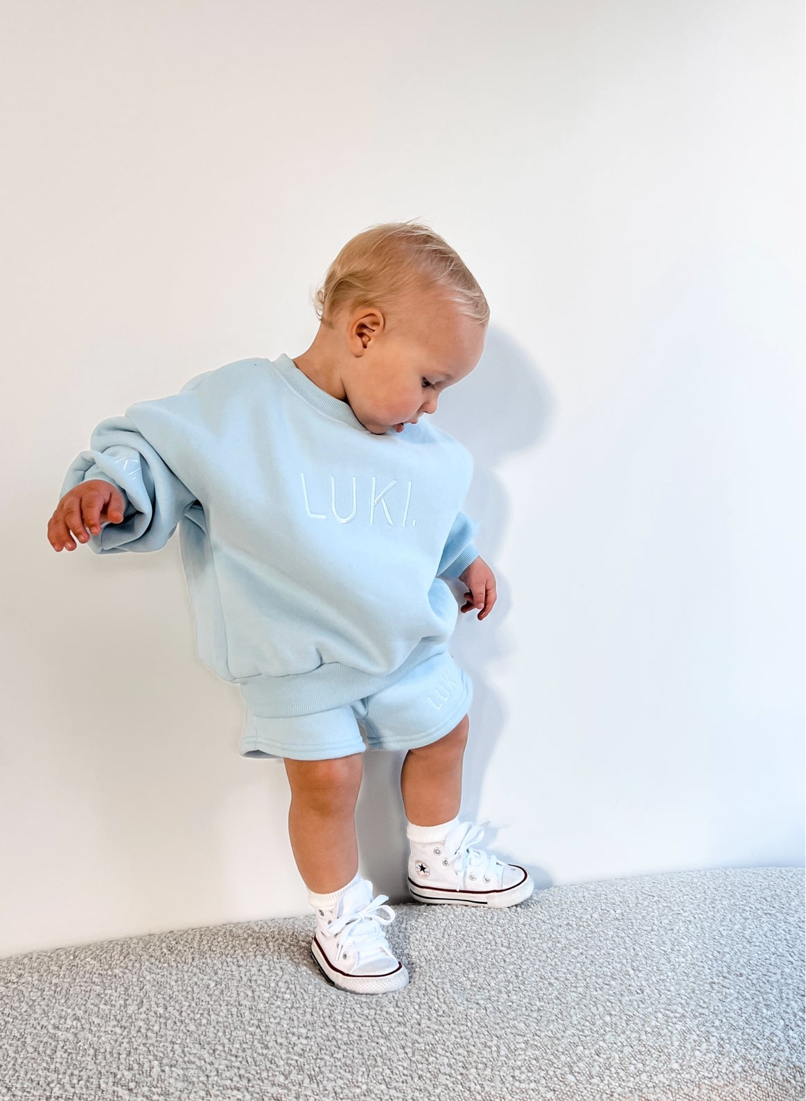 TRACKSUIT SHORTS SET | BABY BLUE