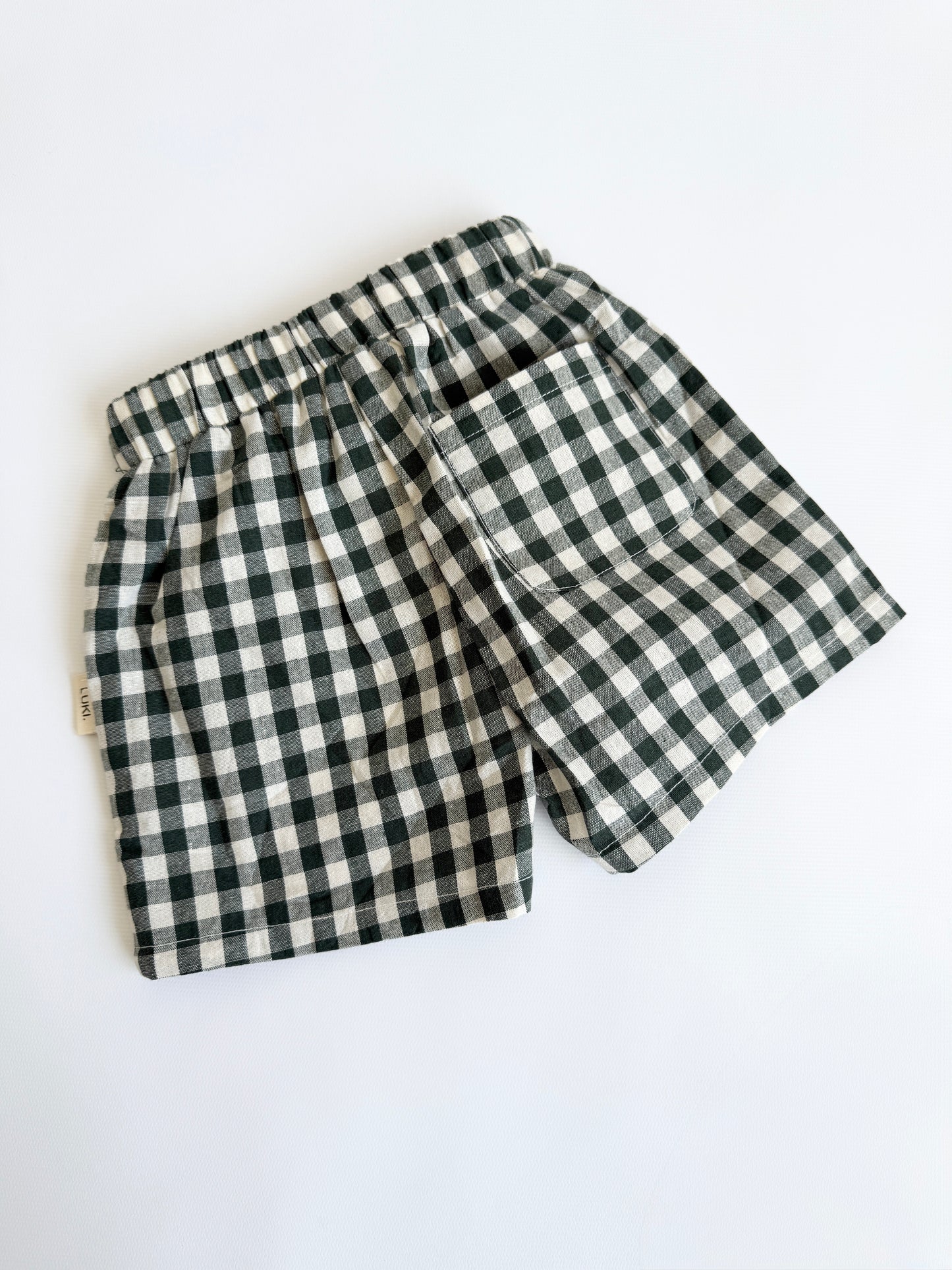 GINGHAM SHORTS | FOREST GREEN
