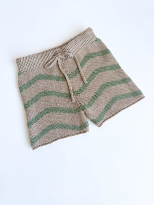 KNITTED SHORTS | EUCALYPTUS