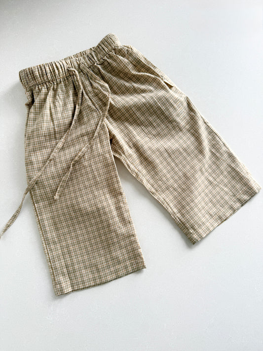 PLAID PANTS | OAT/ APRICOT