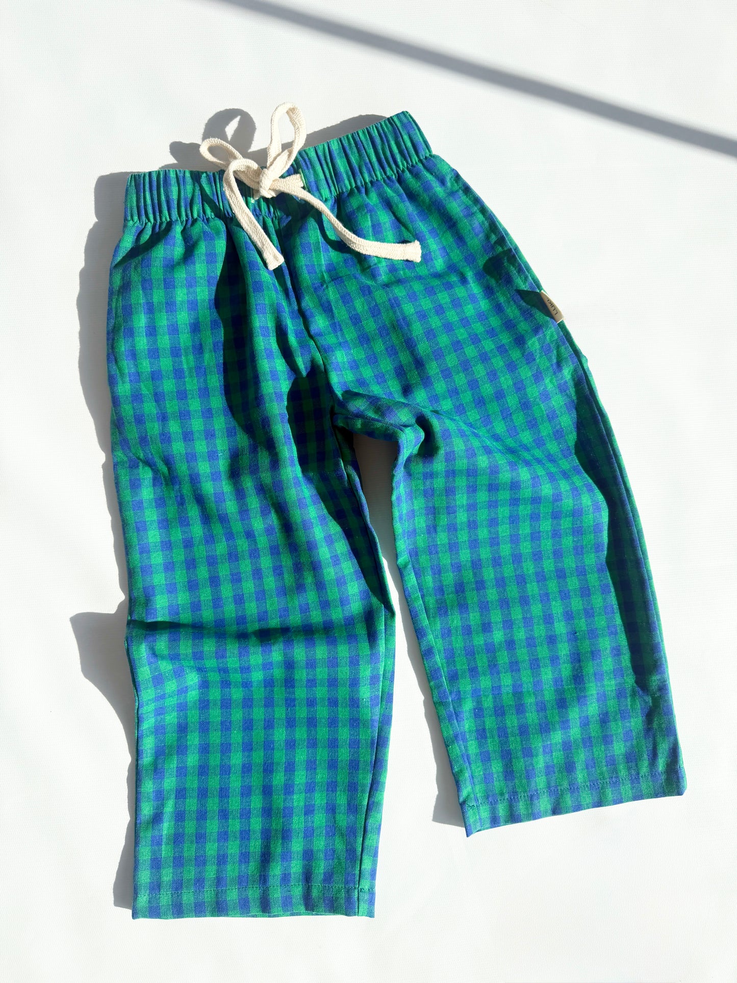 GINGHAM PANTS | GREEN/ BLUE