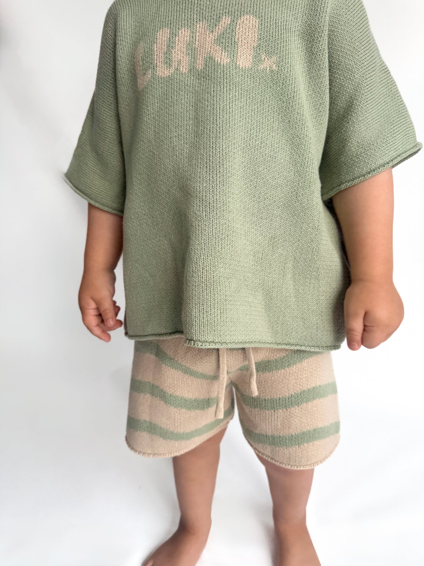 KNITTED SHORTS | EUCALYPTUS