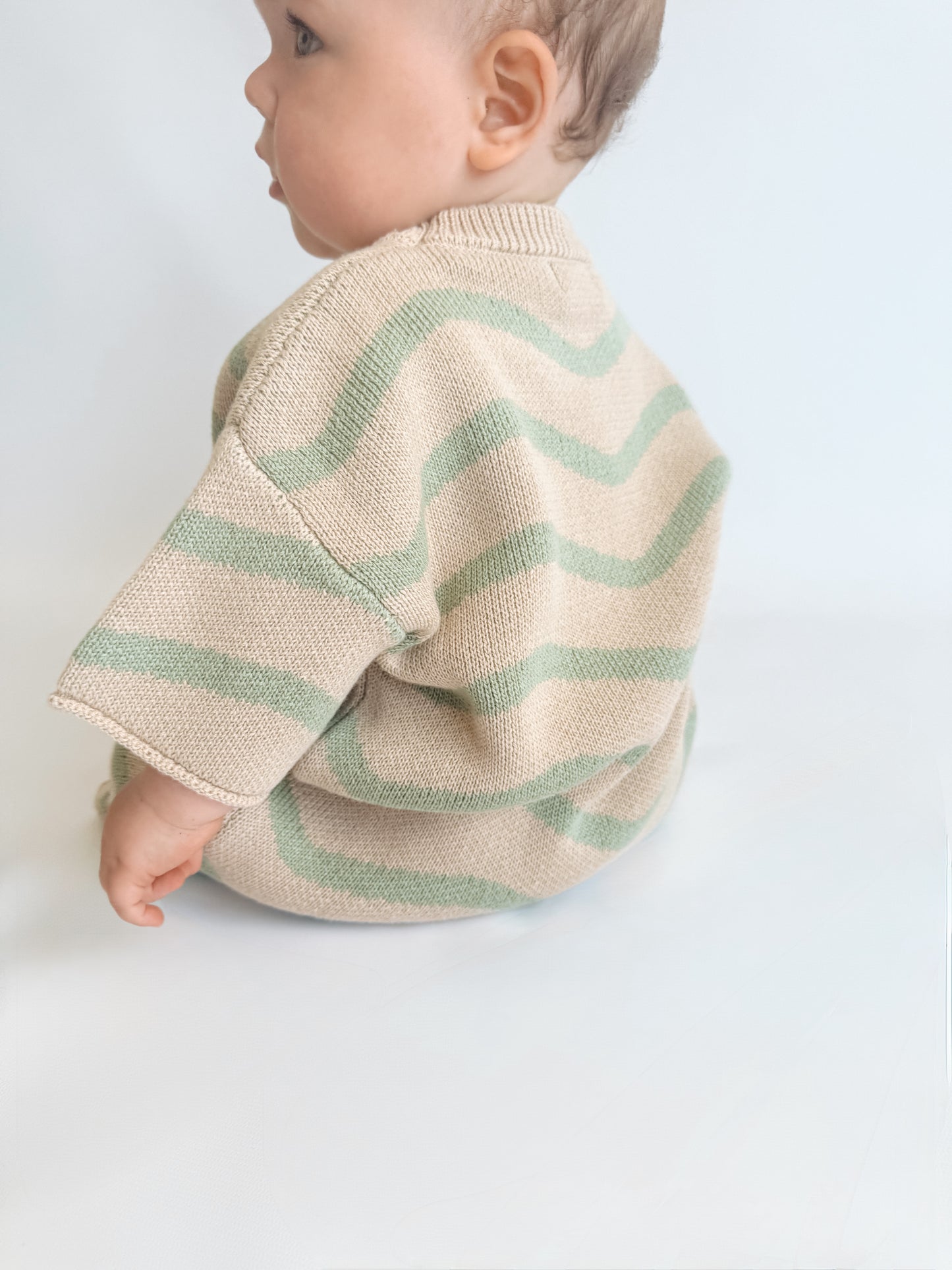 KNITTED ROMPER | EUCALYPTUS