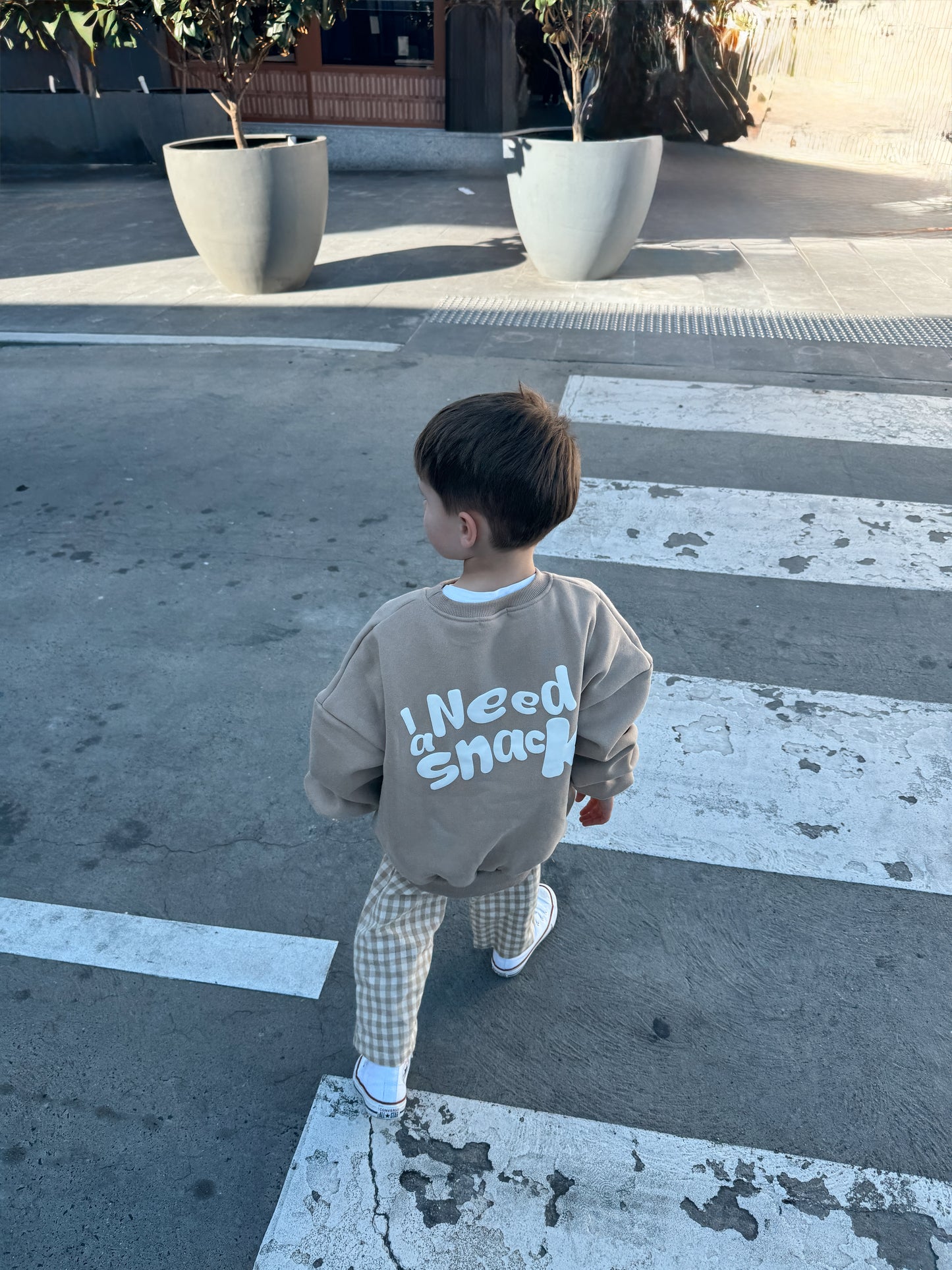 SNACK PULLOVER | BROWN/ CREAM