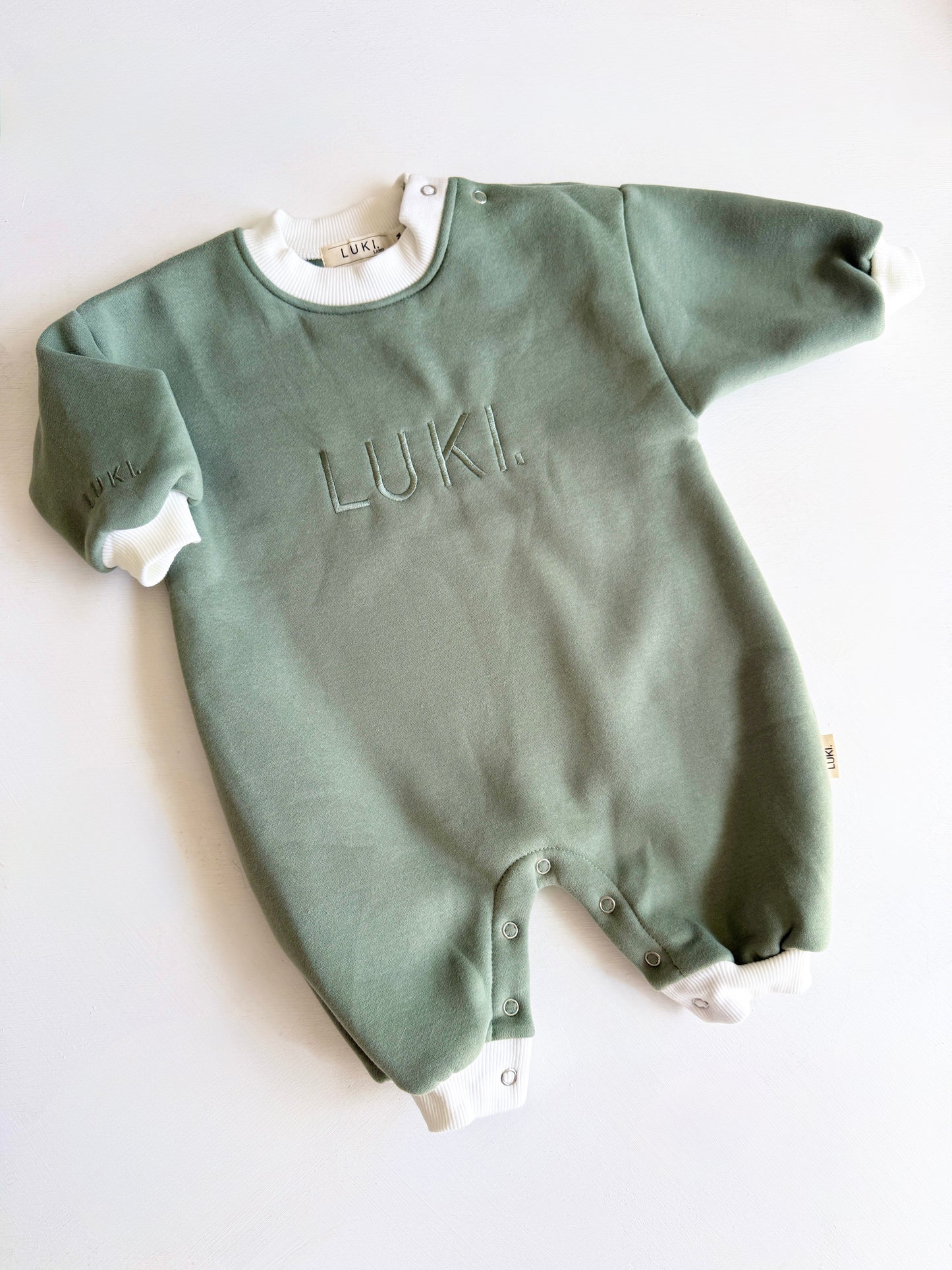 FLEECE ROMPER | SAGE