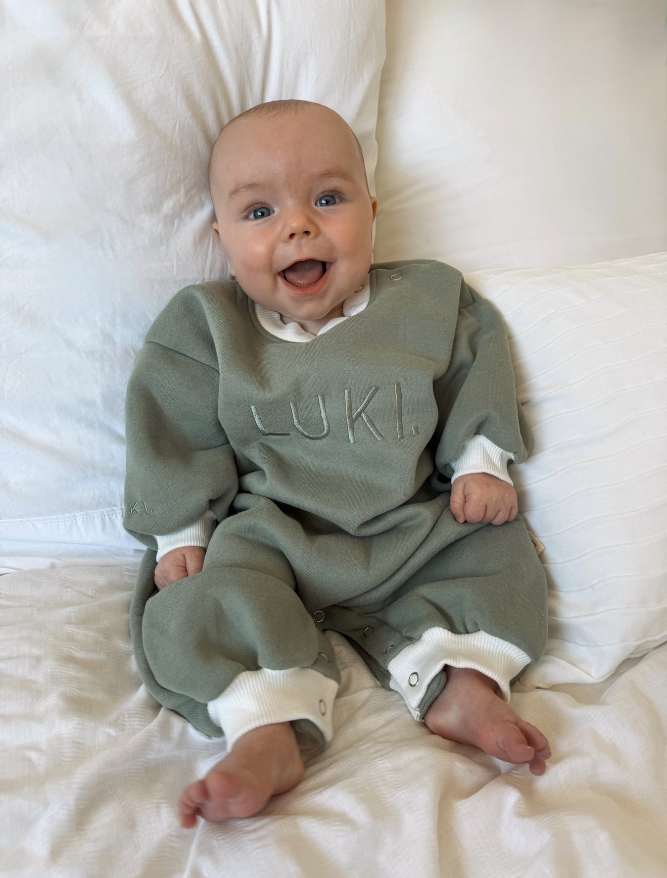 FLEECE ROMPER | SAGE