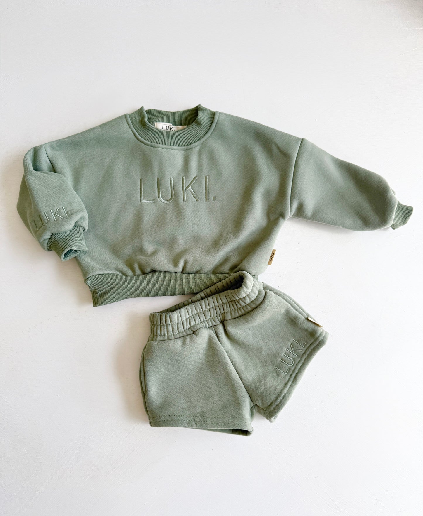 TRACKSUIT SHORTS SET | SAGE GREEN