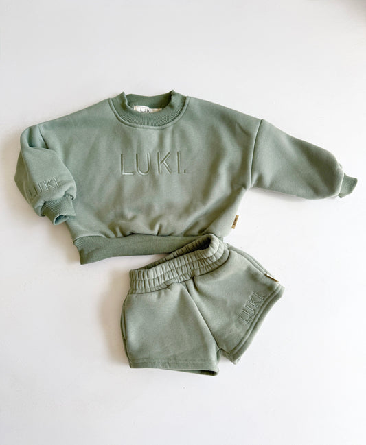 TRACKSUIT SHORTS SET | SAGE GREEN