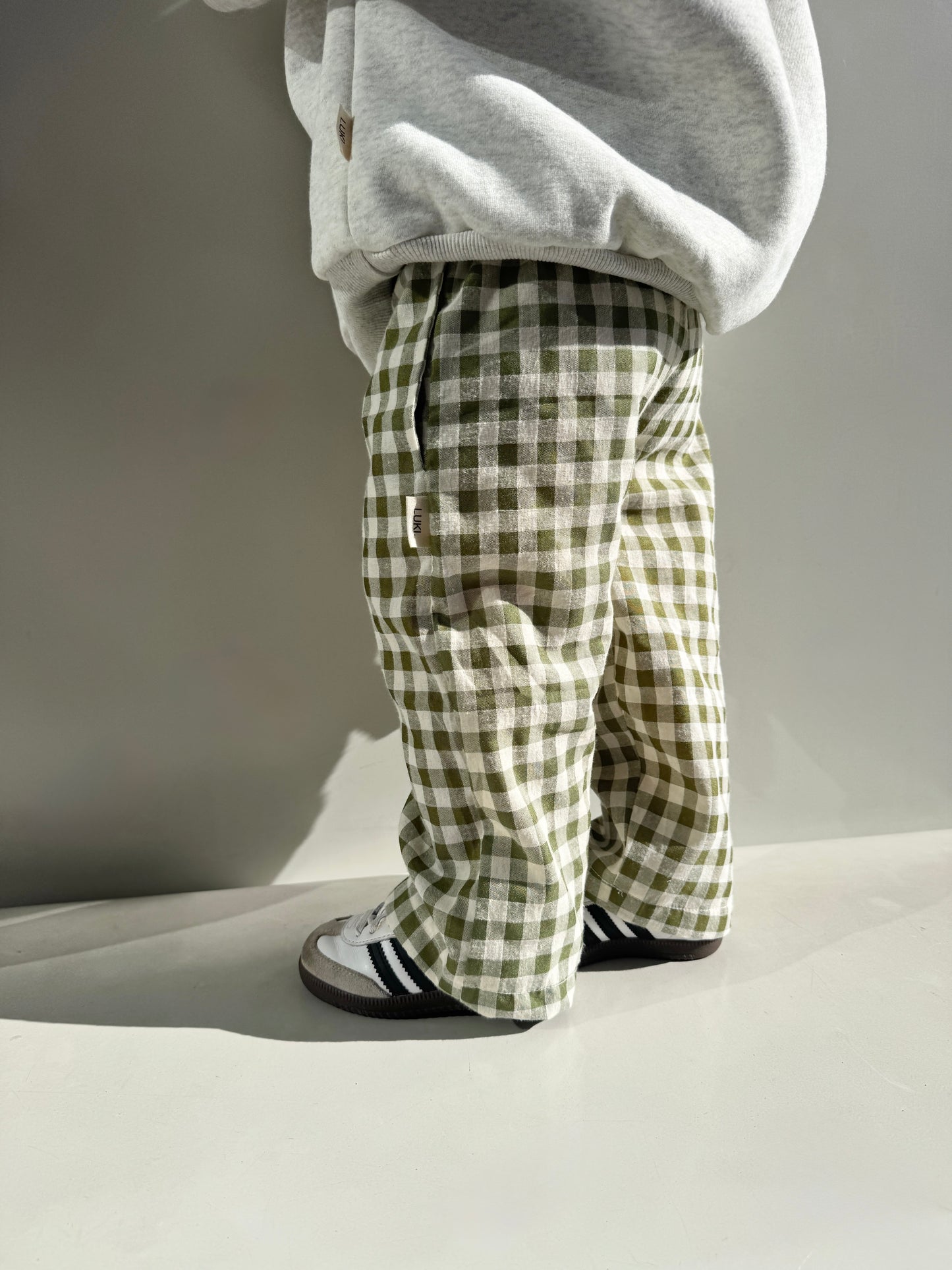 GINGHAM PANTS | GREEN