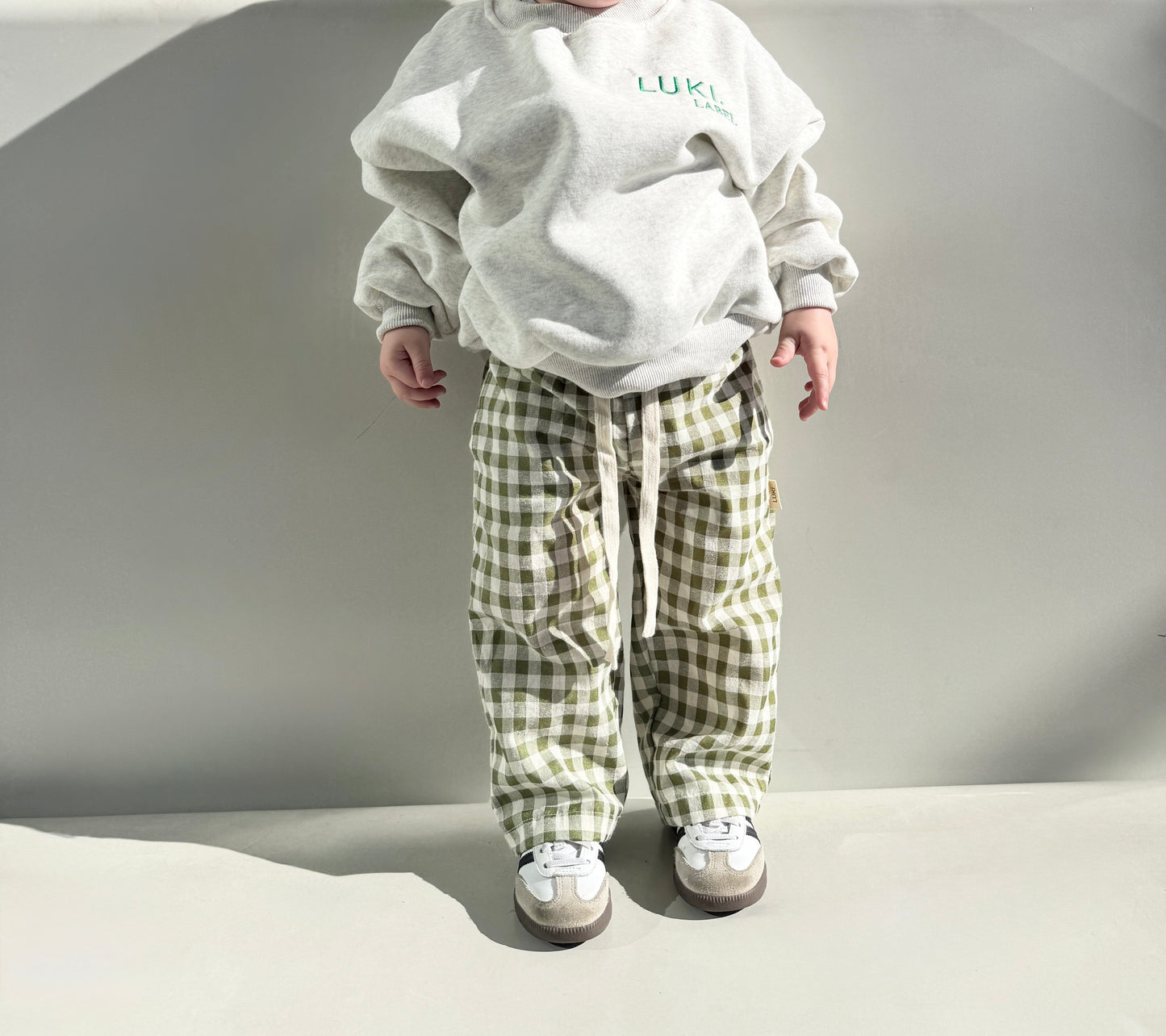 GINGHAM PANTS | GREEN