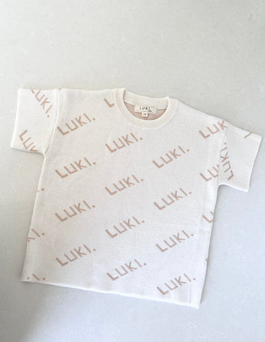 L U K I. KNITTED TEE | CLOUD