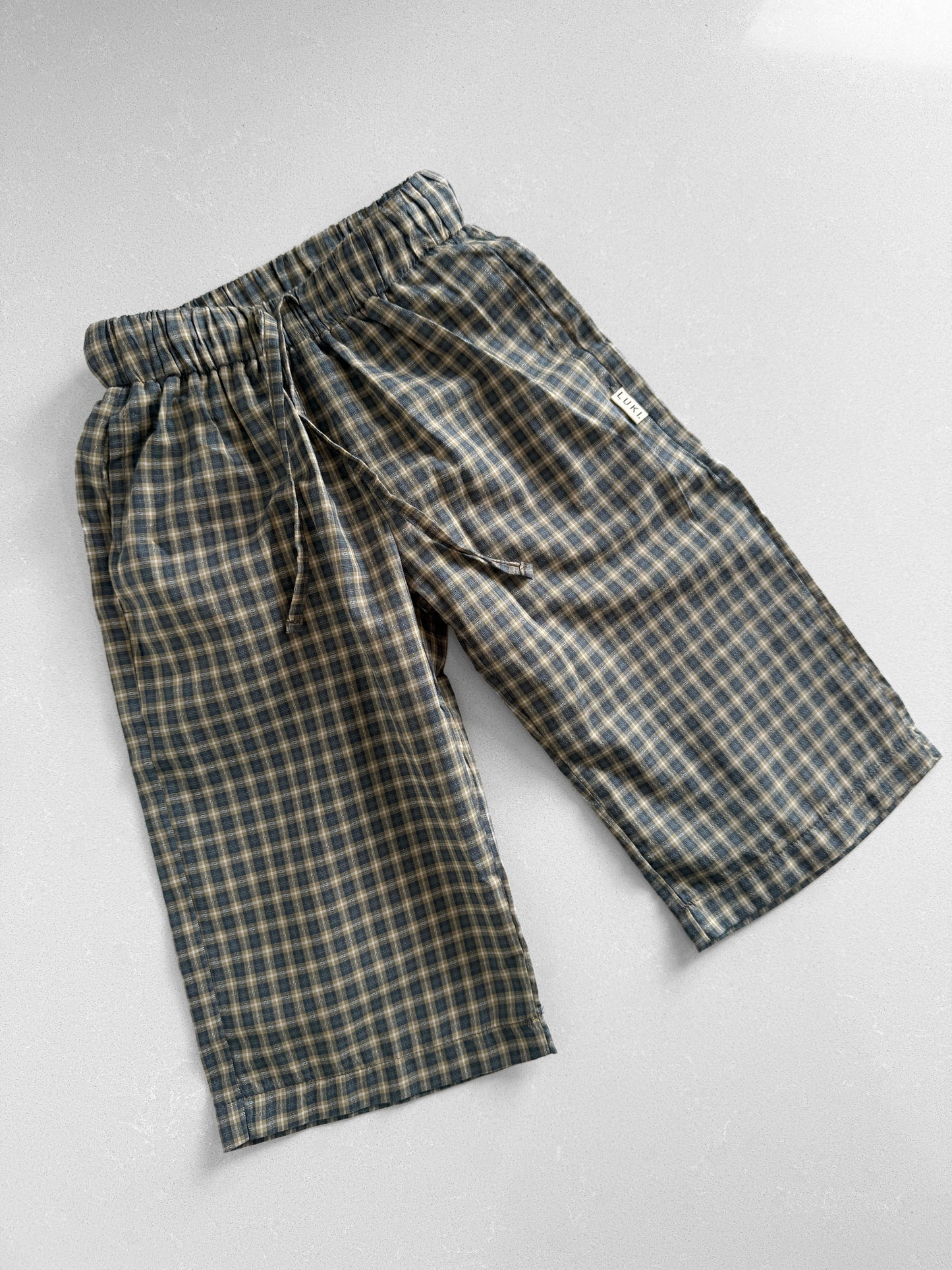 PLAID PANTS | BLUE GREY