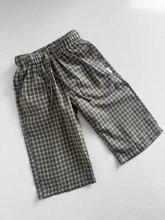 PLAID PANTS | BLUE GREY