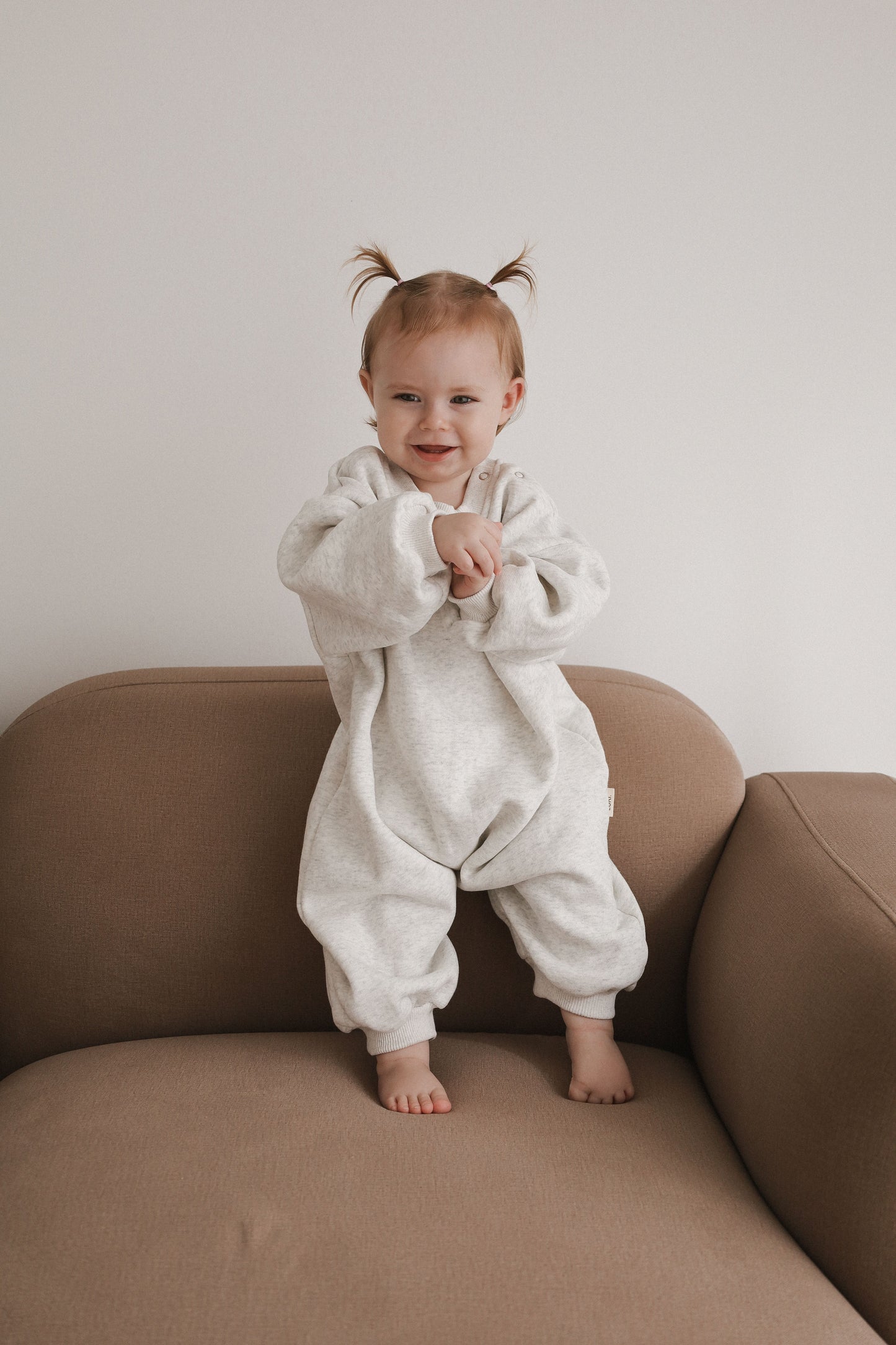 FLEECE ROMPER | GREY