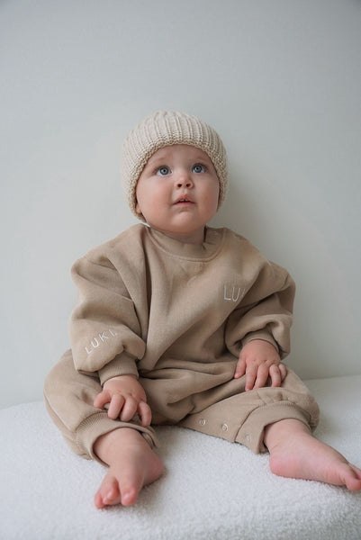 FLEECE ROMPER | TAN