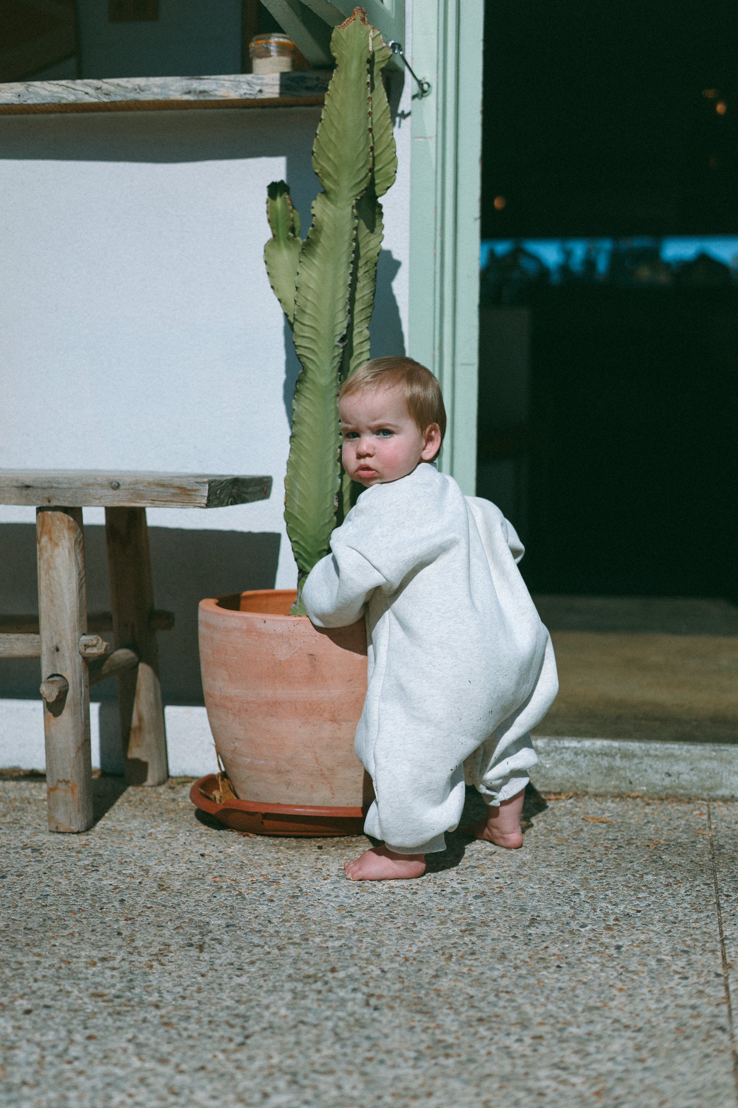 FLEECE ROMPER | GREY