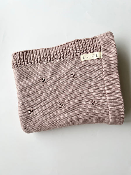 KNITTED BLANKET |  DUSTY ROSE